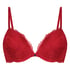 Marine Padded Push-Up Underwired Bra, Red