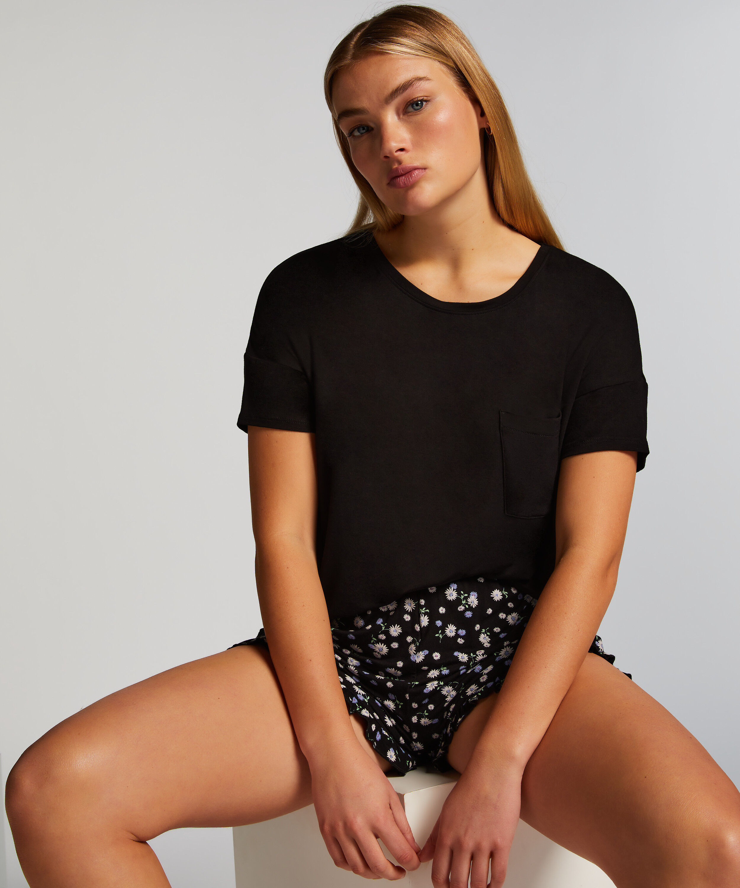 Short Pyjama Set, Black