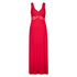 Nora Lace Long Slip Dress, Red