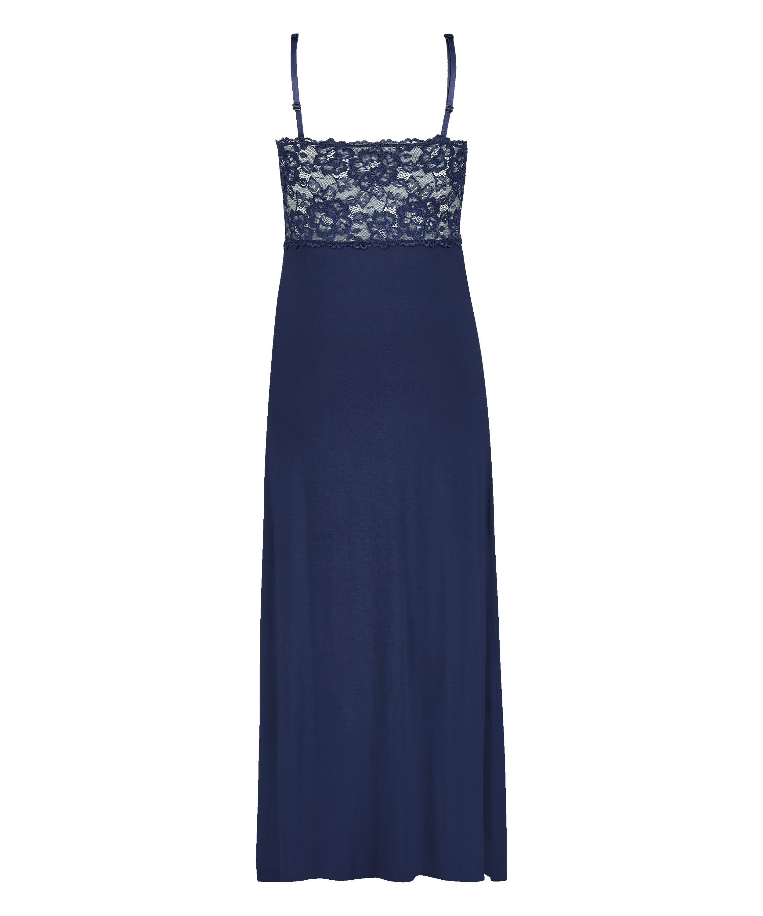 Nora Lace Long Slip Dress, Blue, main