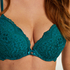 Rose padded push-up bra, Green