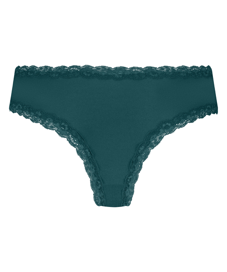 V-shaped Brazilian knickers mesh, Green