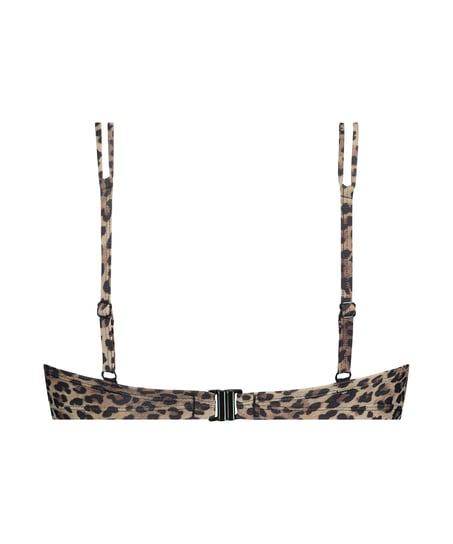 Cannes Push-Up Bikini Top, Brown