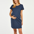 Short-Sleeved Maternity Nightshirt, Blue