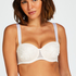 Amelia padded strapless underwired bra, White