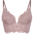 Essie Padded Underwired Longline Bra, Purple