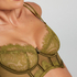 Amelie Non-Padded Underwired Longline Bra, Green