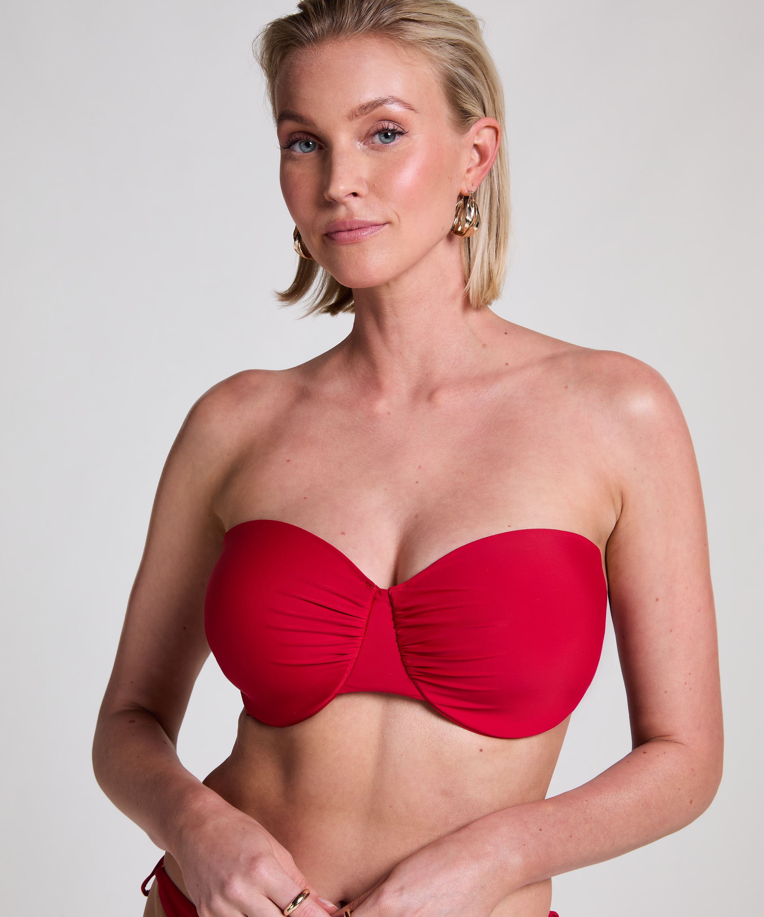 Luna Bikini Top, Red, main