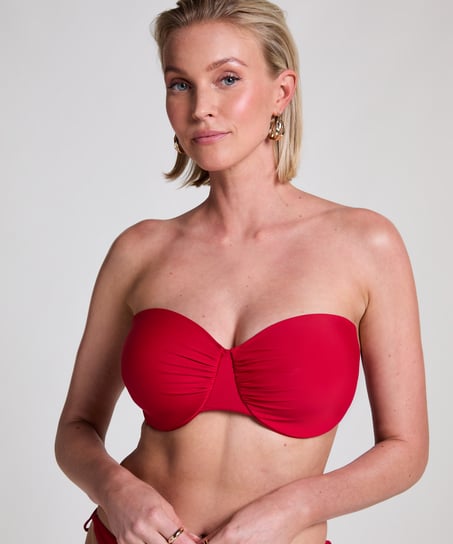 Luna Bikini Top, Red