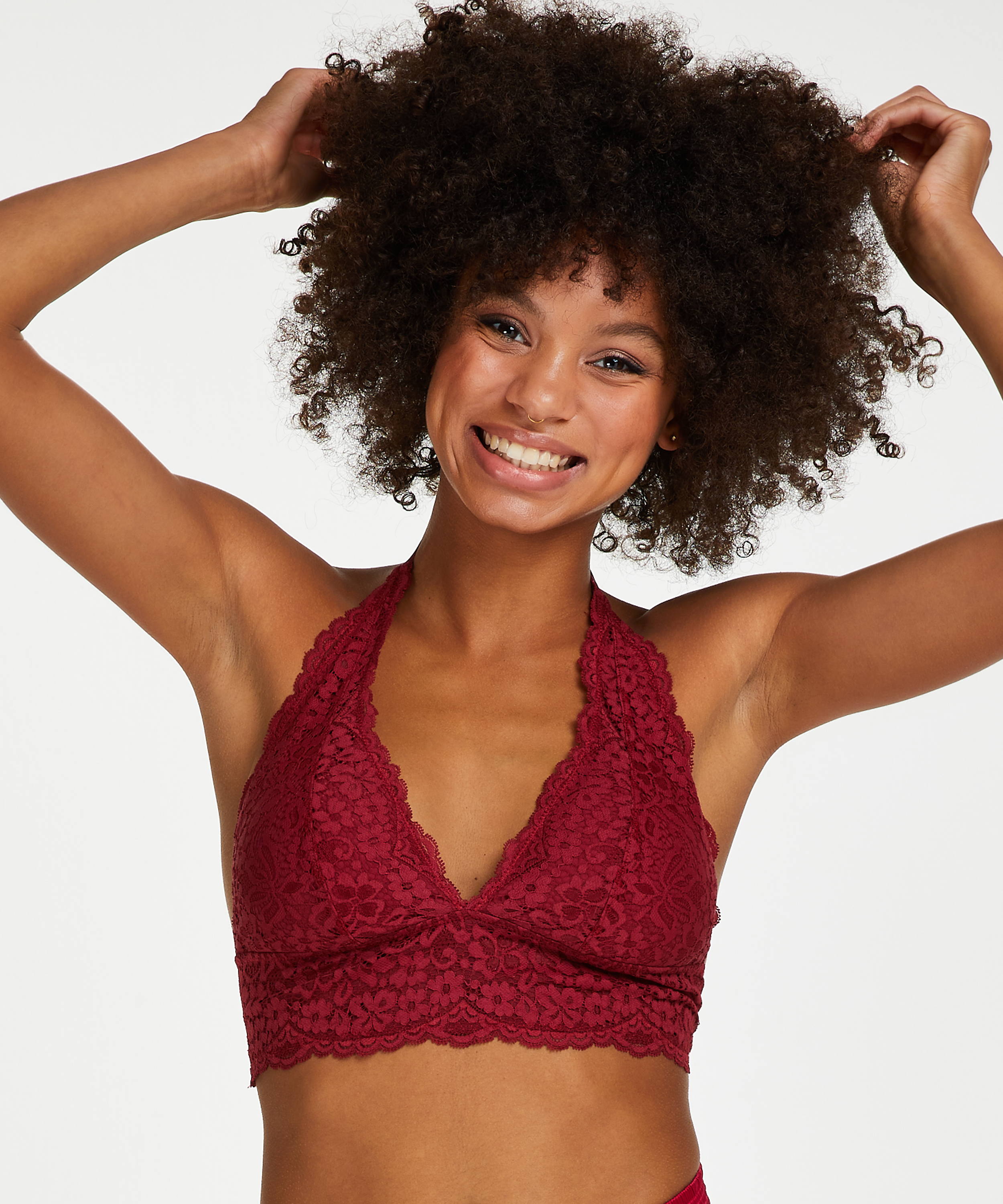 Rose Bralette, Red, main