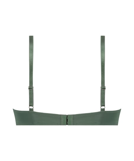 Plunge Padded Underwired Bra, Green