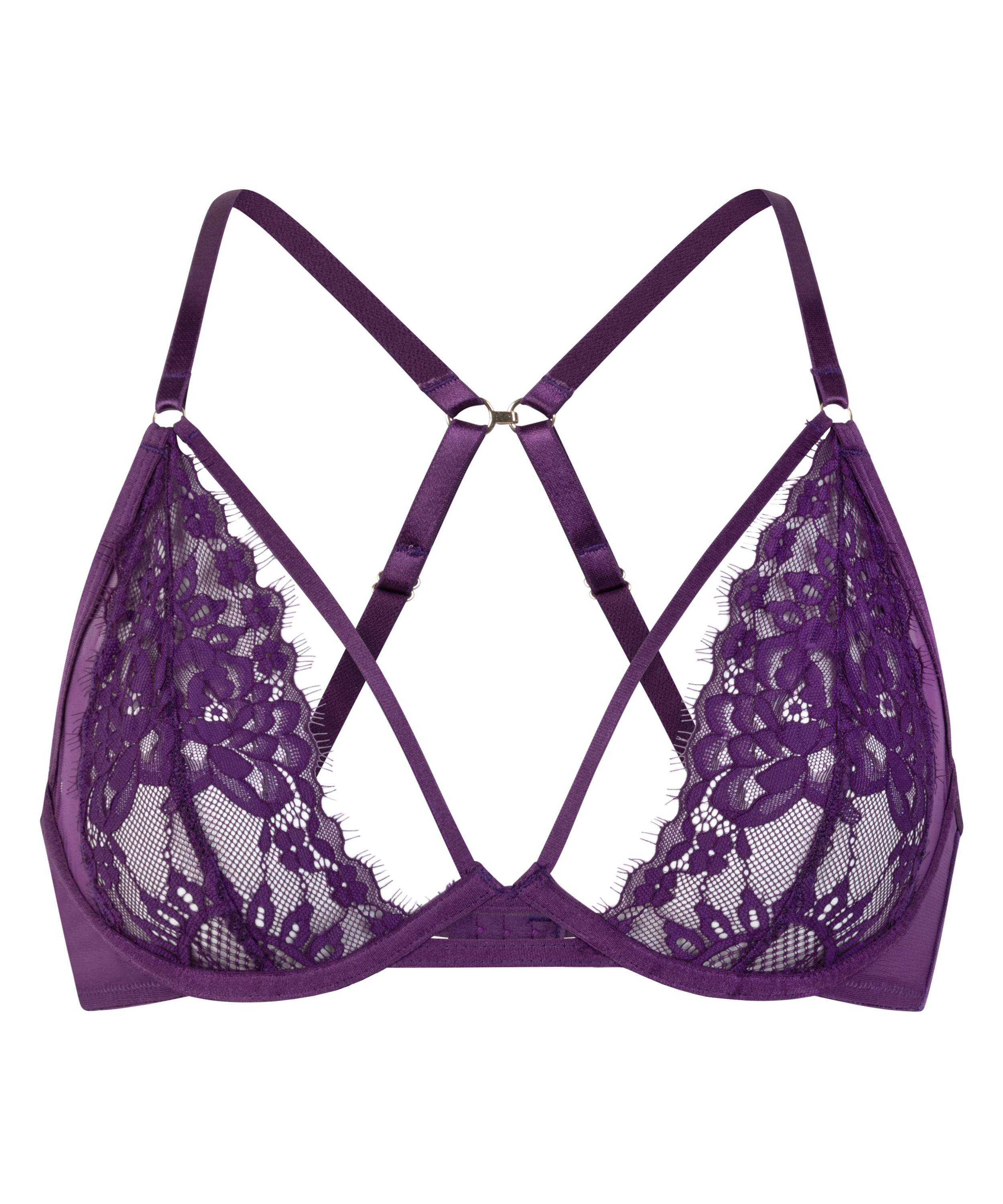 Cinnamon Non-Padded Underwired Bra, Purple, main