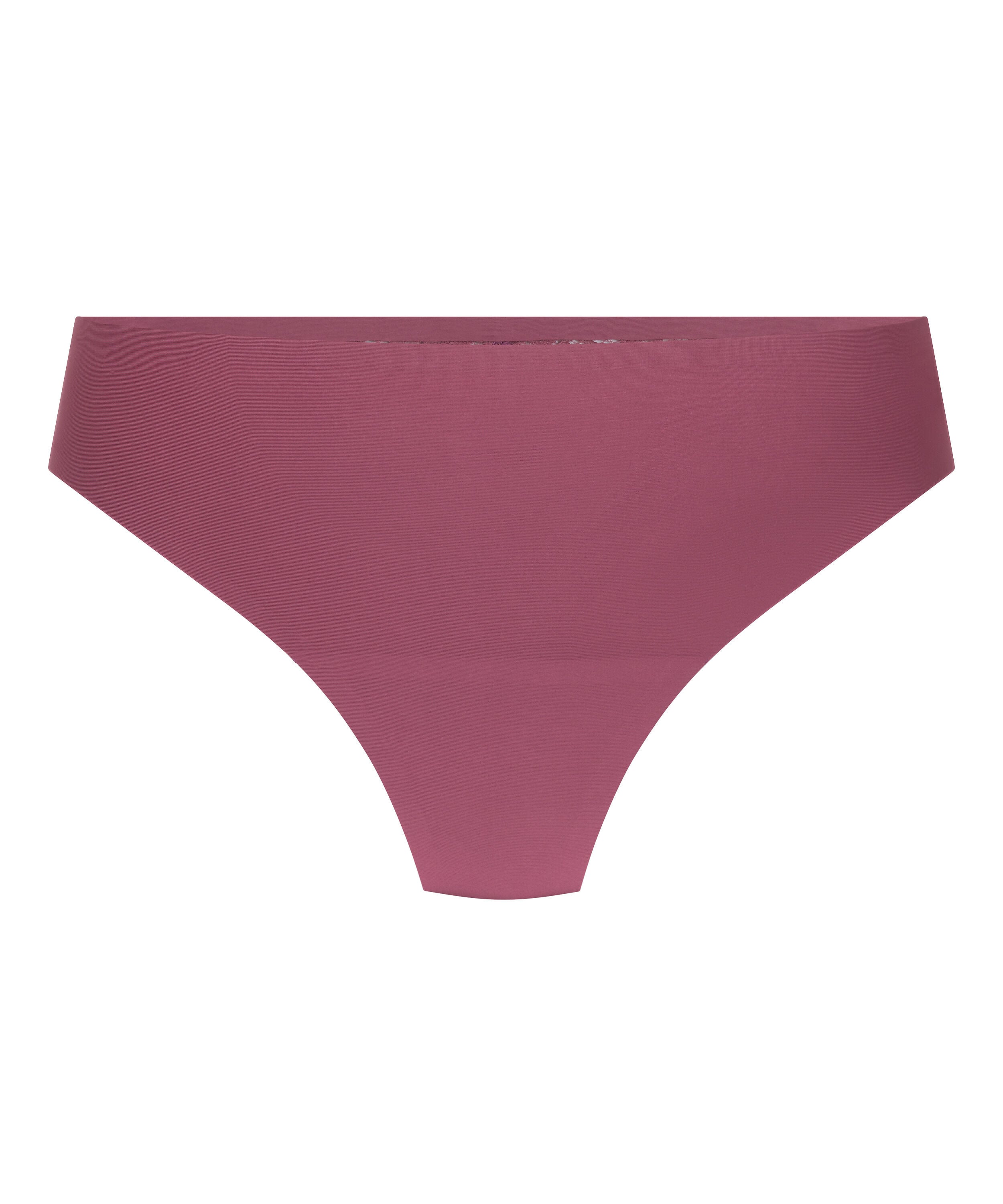 Lace Back Invisible Thong, Purple