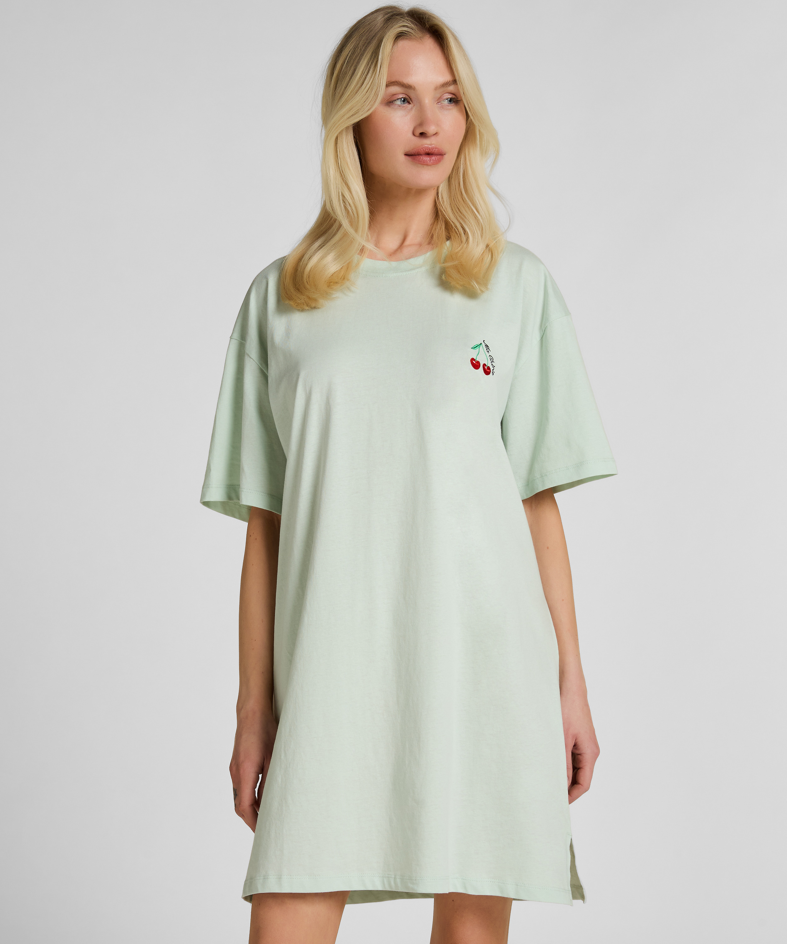 Roundneck Nightshirt, Green, main