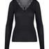 super soft Lace V-Neck shirt with Cashmere, Black