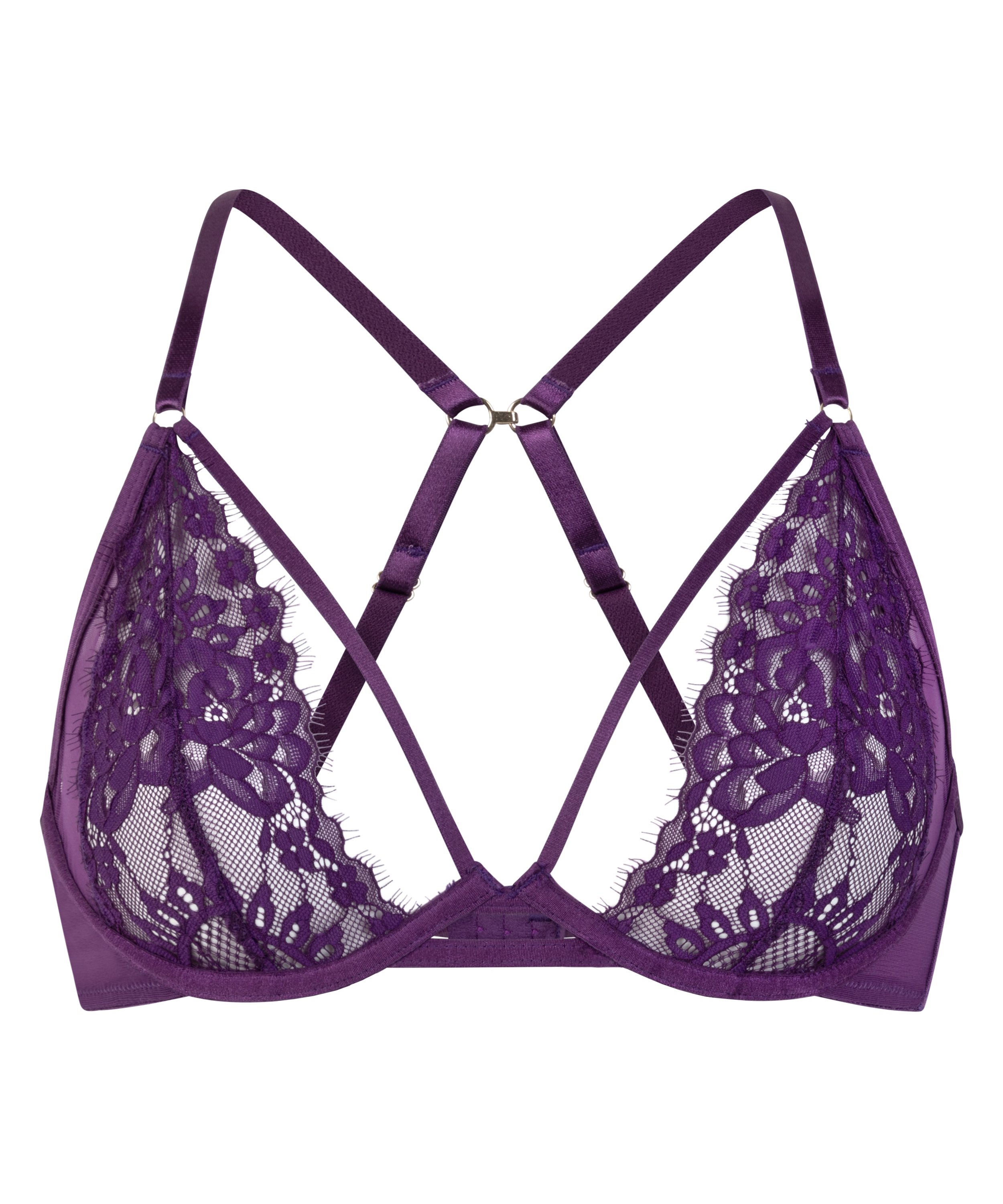Cinnamon Non-Padded Underwired Bra, Purple, main