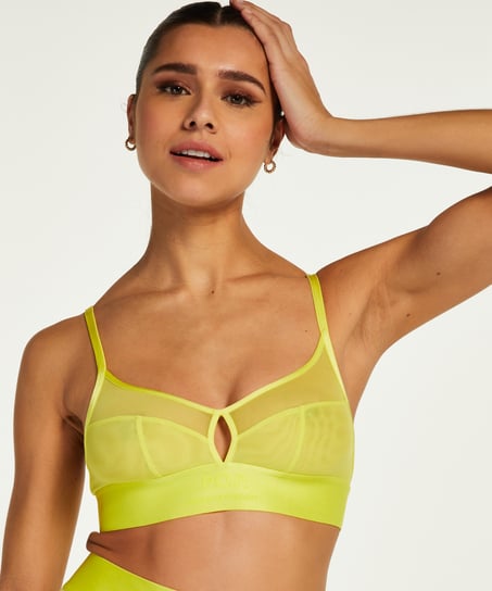 Bralette Mesh Flexing, Yellow