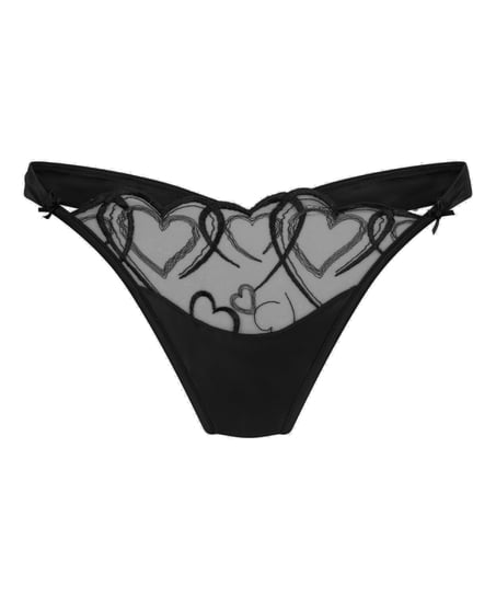 Olivia Highleg Thong, Black
