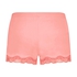 Velvet lace shorts, Pink