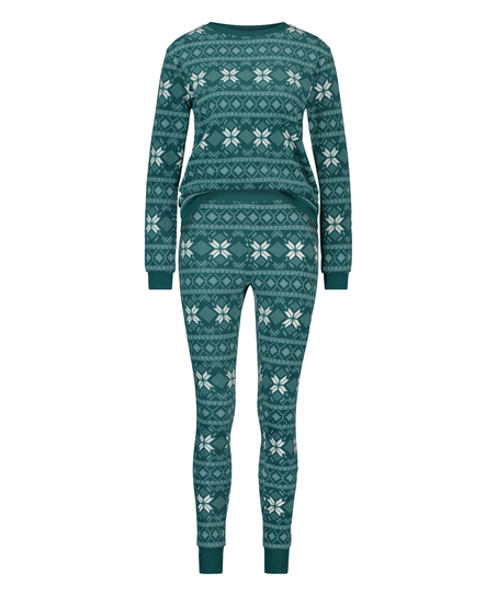 Fleece Pyjama Set, Blue