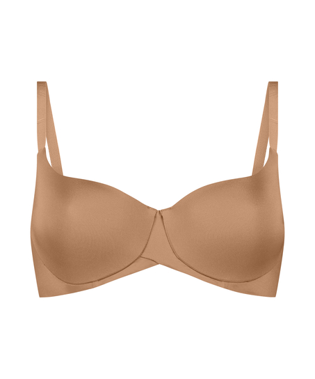 Smooth Padded Underwired Bra, Brown