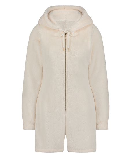 Fleece Onesie, White
