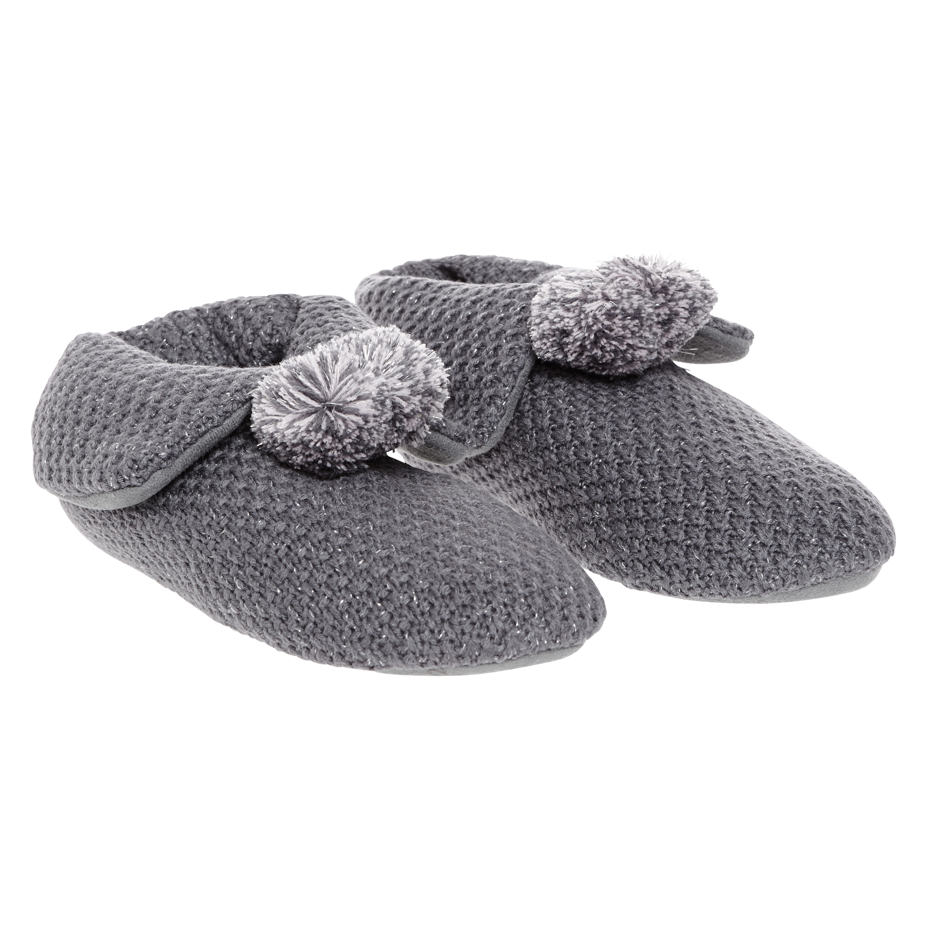 Slippers booty pompom, Gray, main