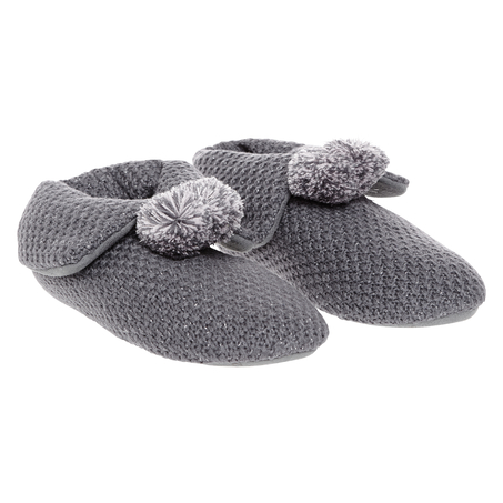 Slippers booty pompom, Gray