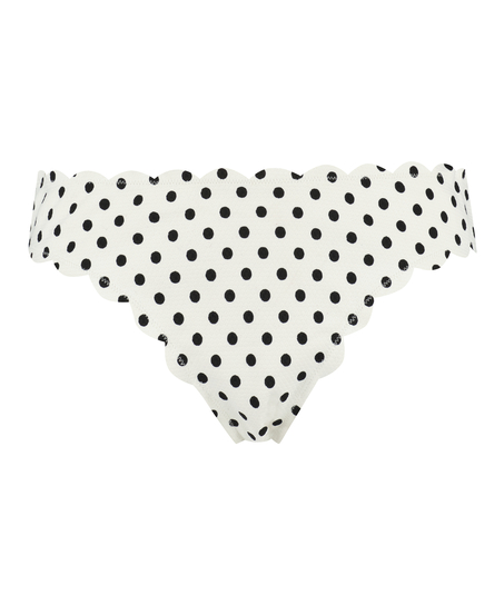 Scallop Rio Bikini Bottoms, White