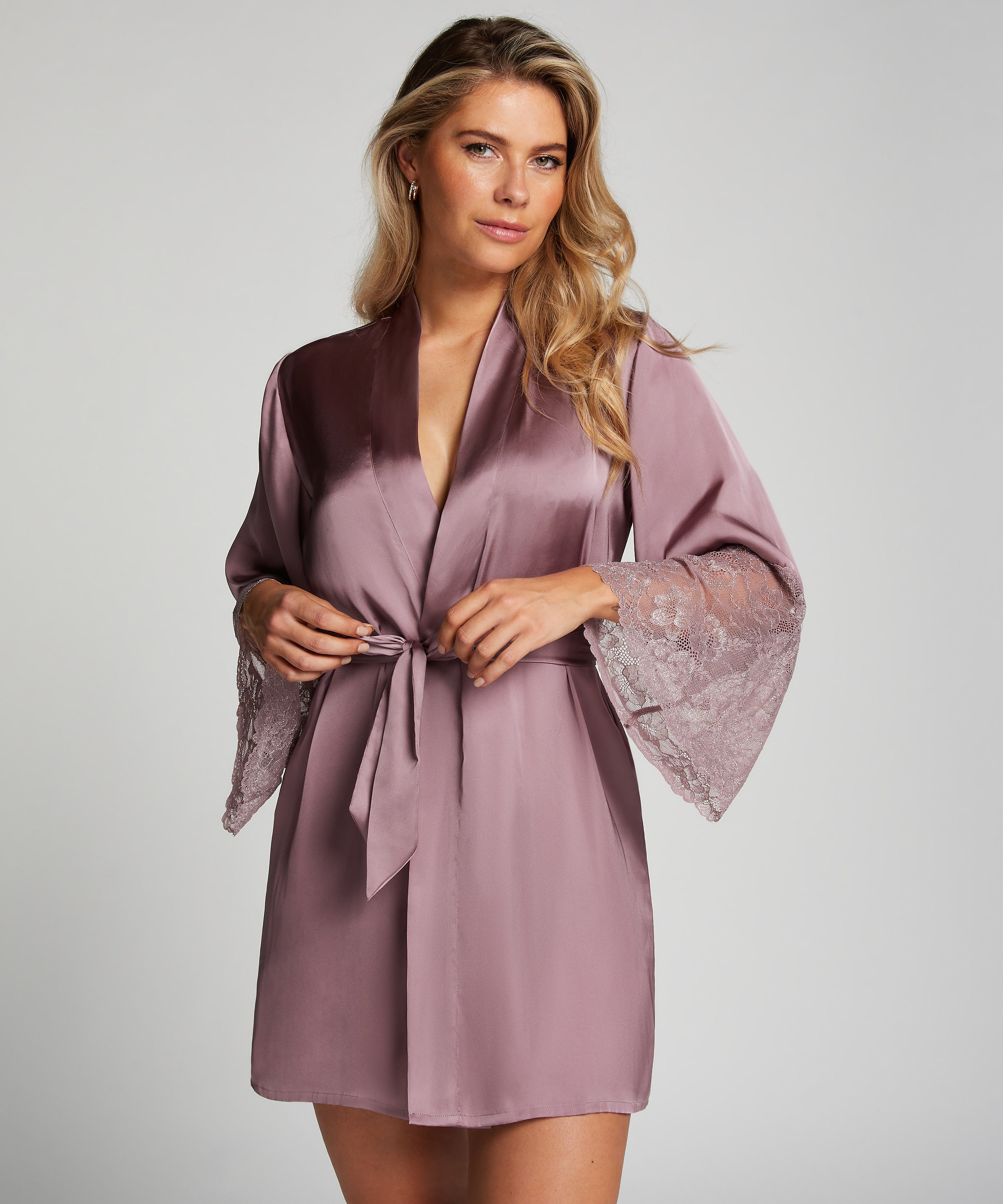 Satin Kimono, Purple, main