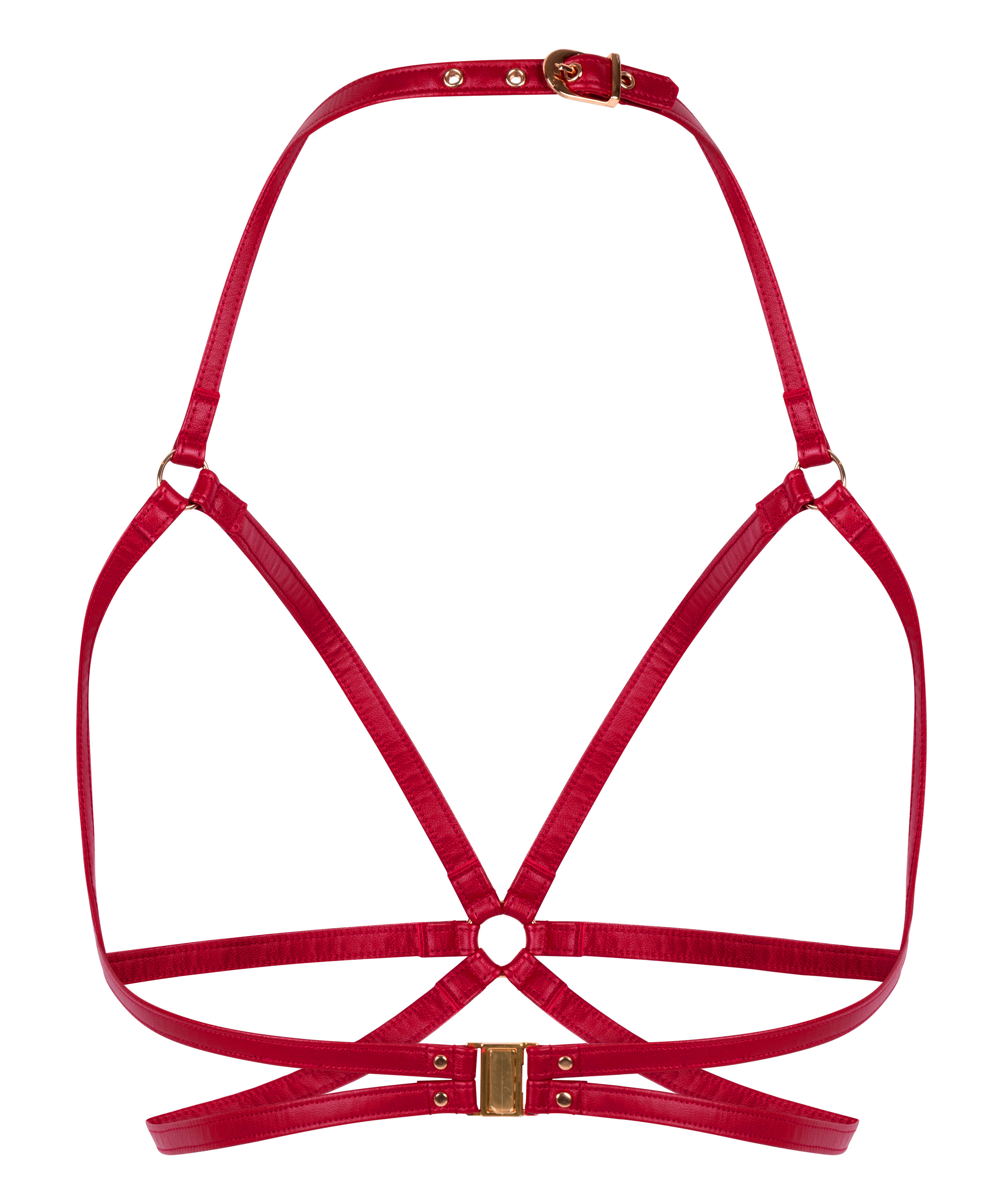 Open Bralette, Red, main