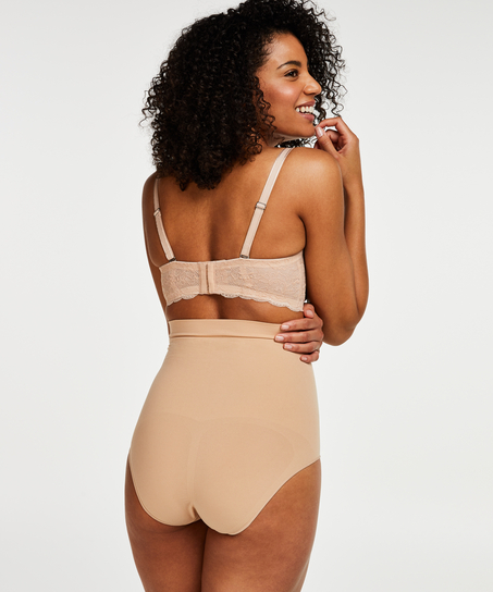 Firming high waisted brief - Level 2, Beige