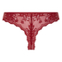 Lace Back Invisible Thong, Red