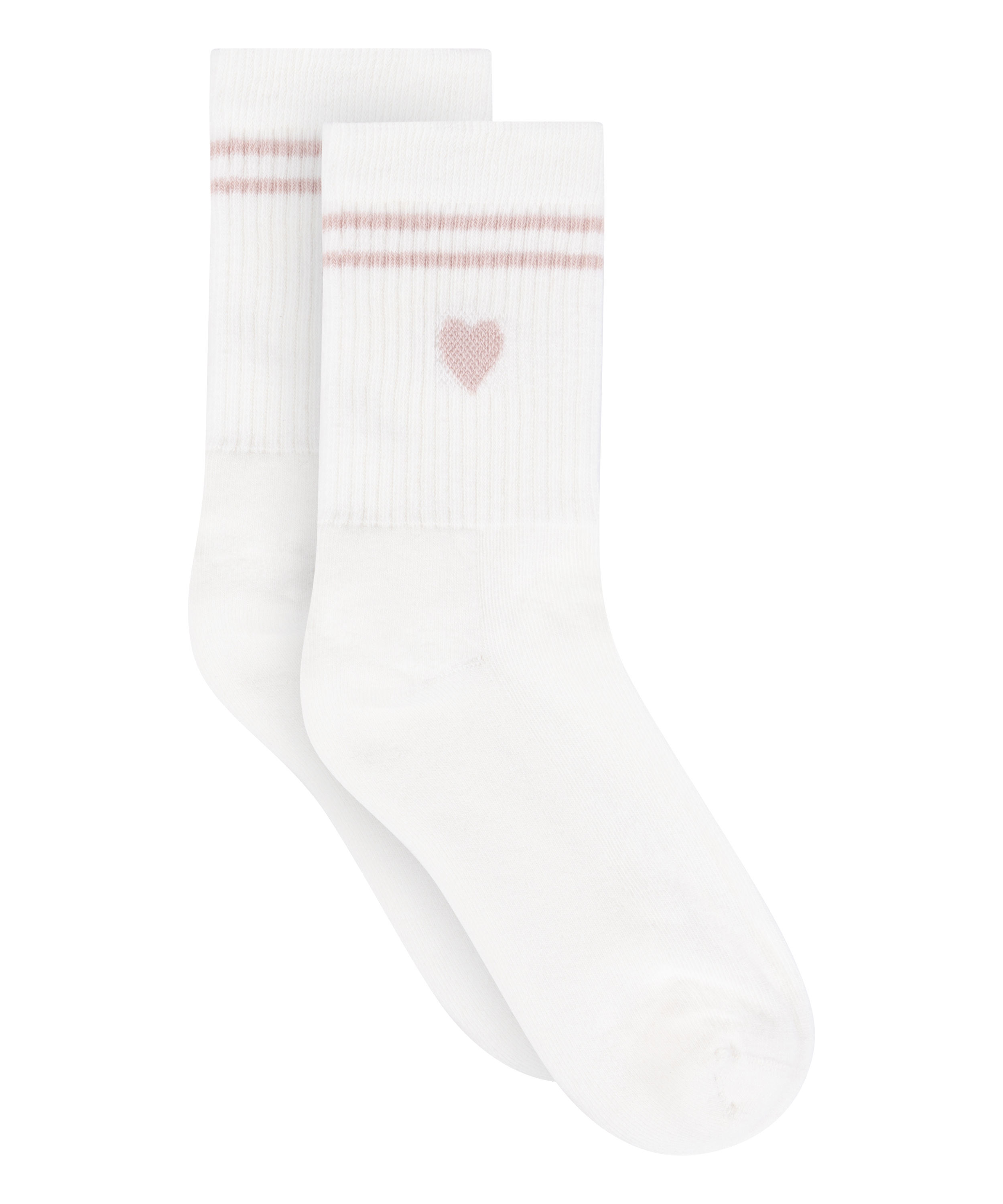 Cotton Crew Socks, White, main