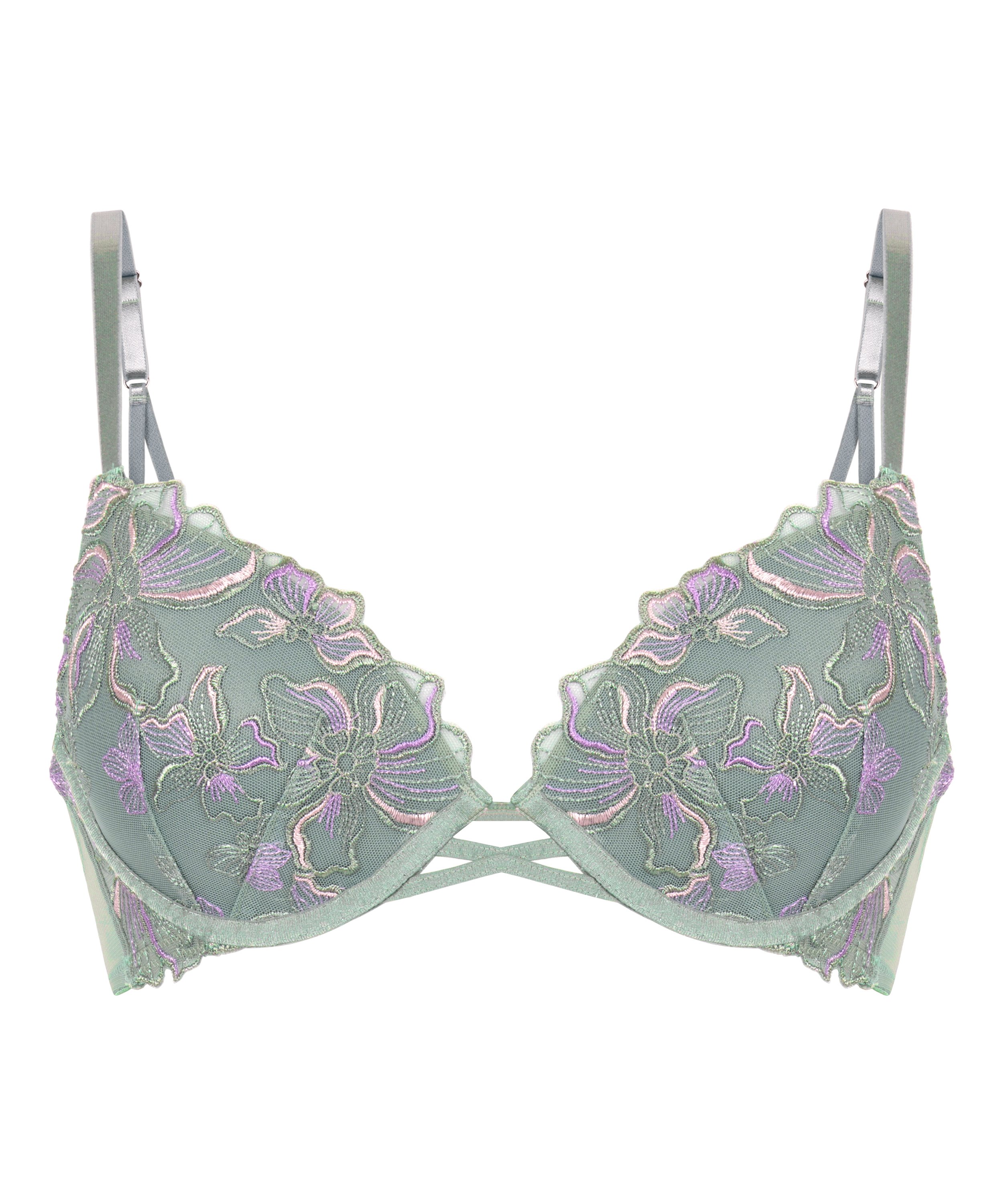 Lauren Padded Underwired Bra, Green, main
