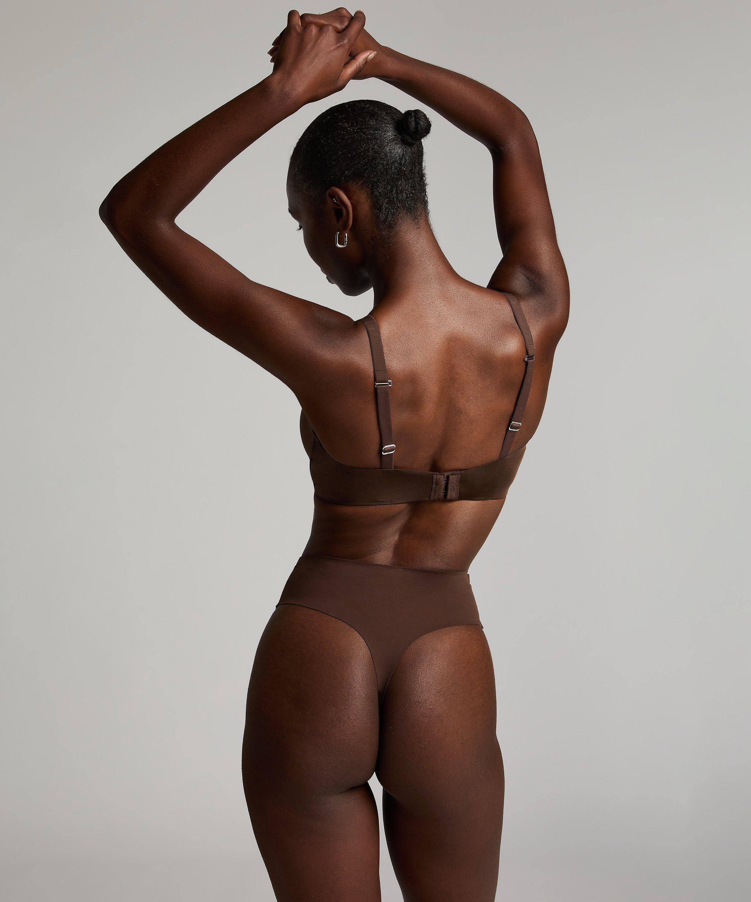 Smooth Non-Padded Underwired Bra, Brown, main