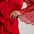 Satin Lace Kimono, Red