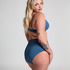 Scallop Padded Underwired Bikini Top, Blue