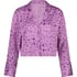 Satin Long-Sleeved Jacket, Purple