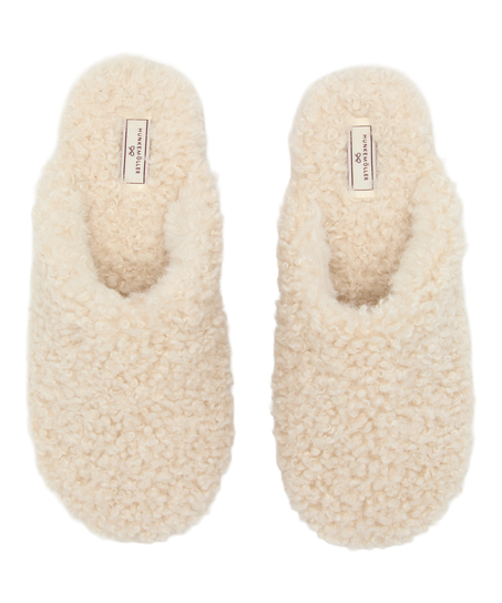 Slipper Curly Fur, White
