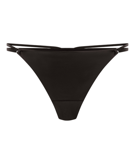 Hilton Highleg Thong, Black