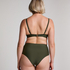 Luna padded bikini top, Green