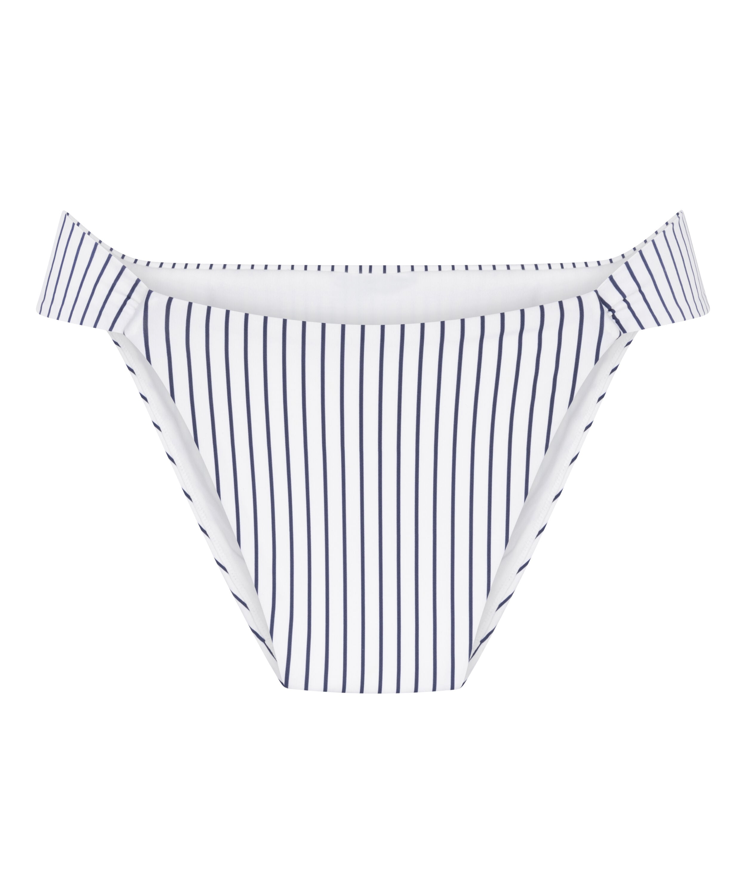 Highleg Bikini Bottom Stripes, White