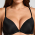 Plunge Padded Underwired Bra, Black
