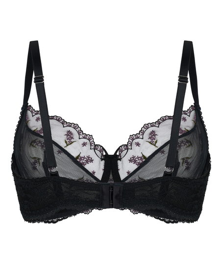 Non-Padded Underwired Bra Iris, Black