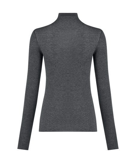 super soft Turtleneck Shirt with Cashmere, Gray