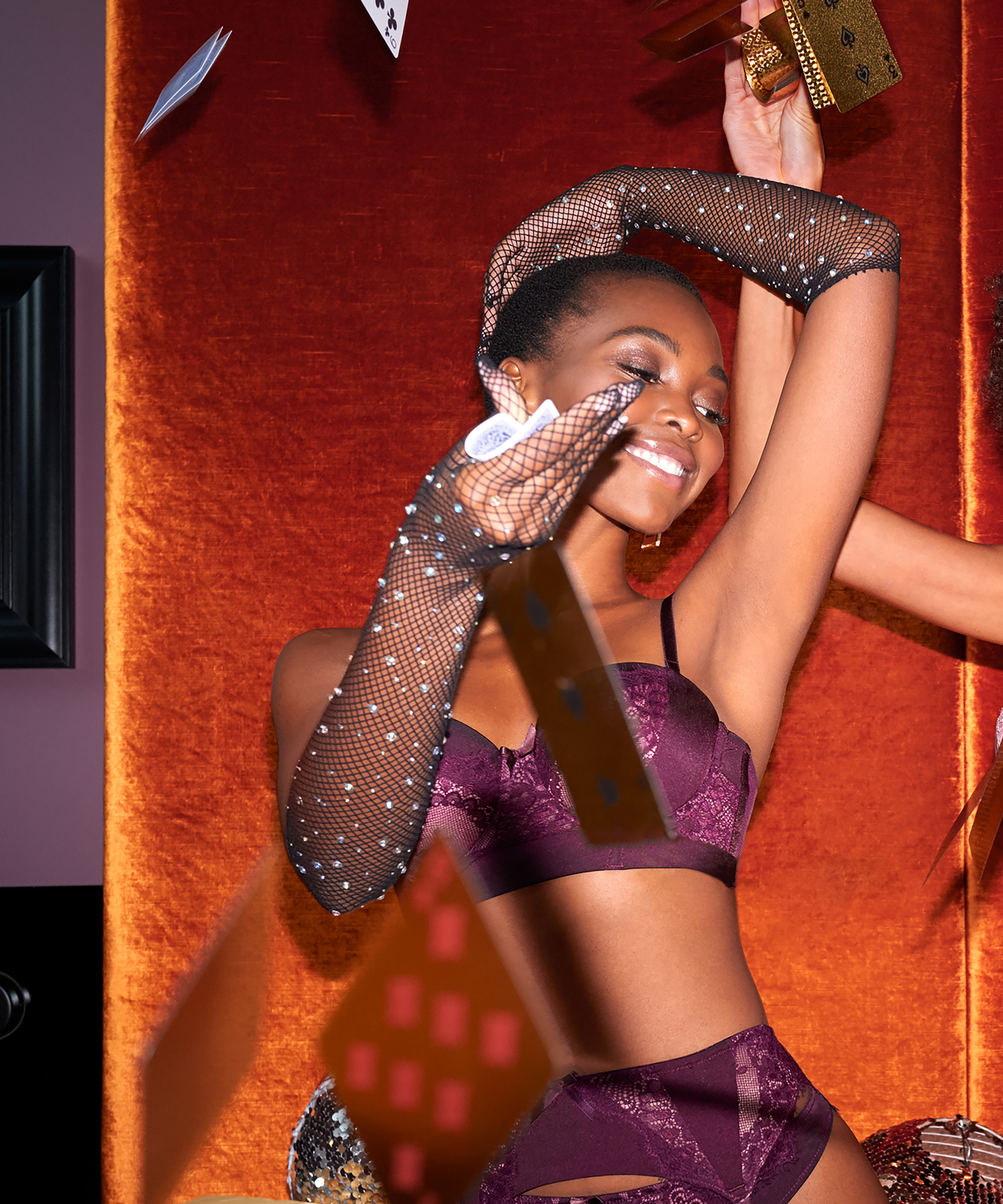 Macy padded strapless longline underwired bra, Purple, main