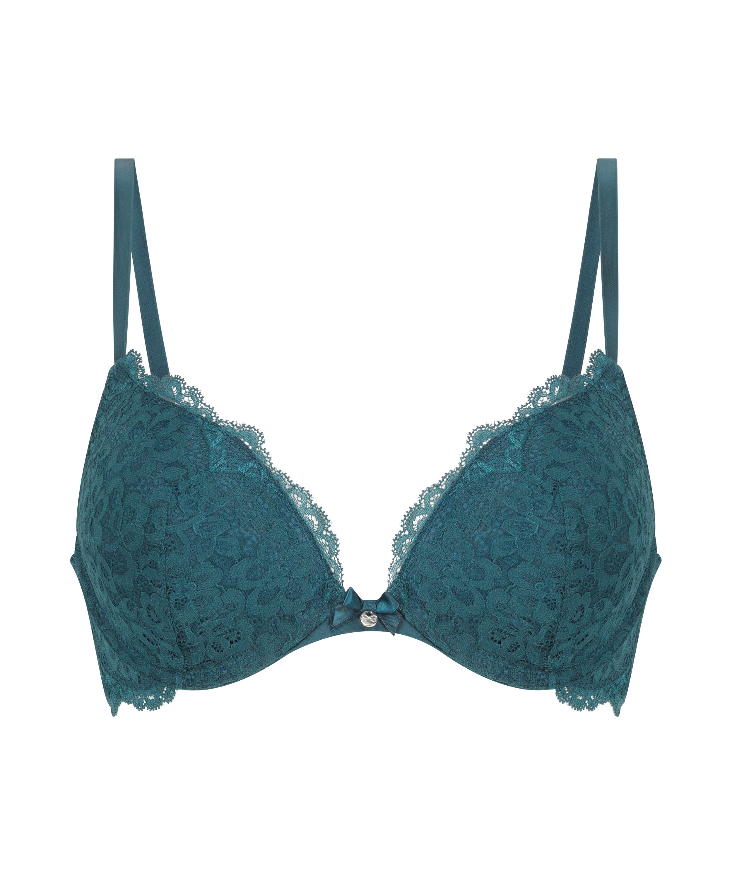 Marine Padded Push-Up Underwired Bra, Blue, main