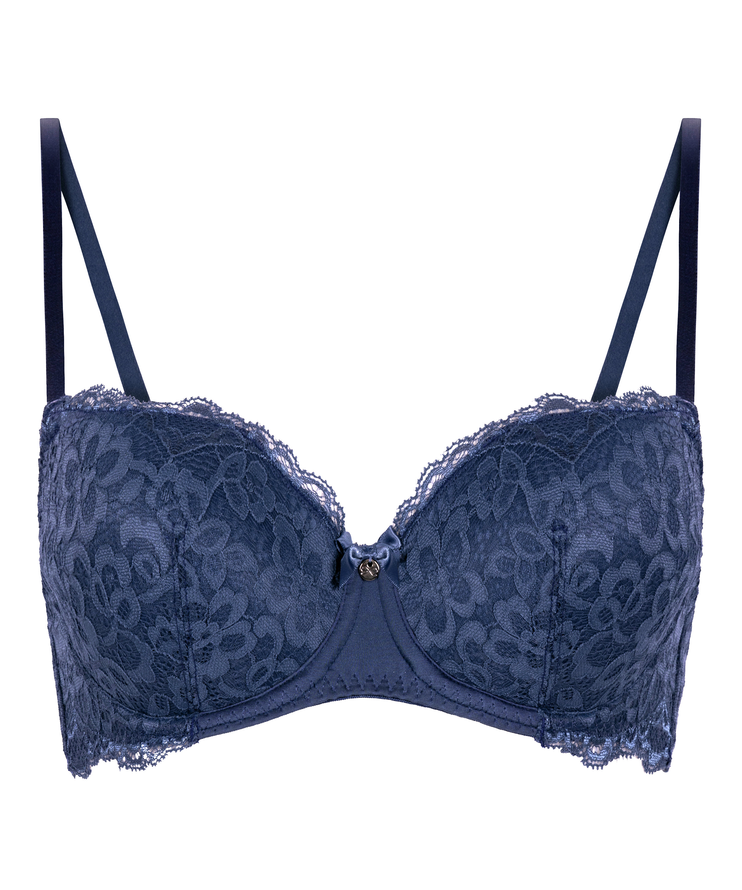 Marine Padded Underwired Bra, Blue, main