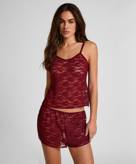 Cami Allover Lace, Red